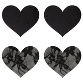 Peekaboo Pasties Satin and Lace Hearts Default Title Pasties